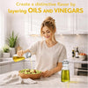 2 In 1 Oil Dispenser And Spray Bottles, Two 11.5 Oz Bottles, Glass Olive Oil Sprayer For Cooking, Baking, Air Fryer, Salad And BBQ, Controlled Pour And Spray