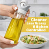 2 In 1 Oil Dispenser And Spray Bottles, Two 11.5 Oz Bottles, Glass Olive Oil Sprayer For Cooking, Baking, Air Fryer, Salad And BBQ, Controlled Pour And Spray